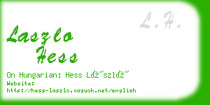 laszlo hess business card